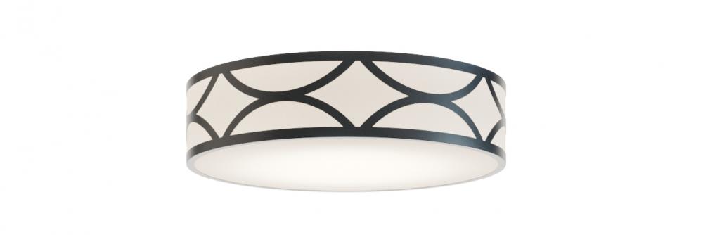Lake 16'' LED Flush Mount, 30W, 120-277V, BK w/BB