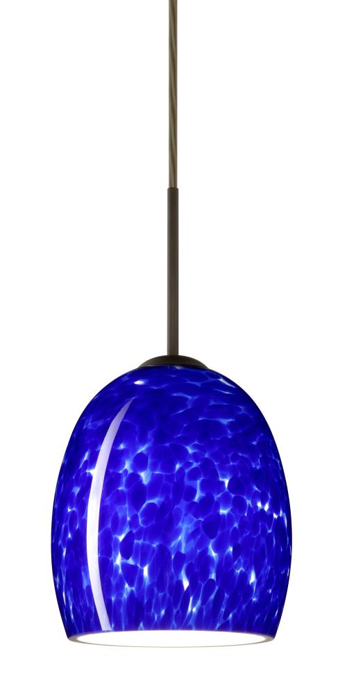 Besa Lucia Pendant Bronze Blue Cloud 1x75W Medium Base, 15Ft. Cord