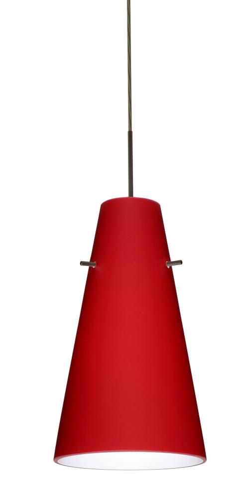 Besa Cierro Pendant Bronze Ruby Matte 1x100W Medium Base, 15Ft. Cord