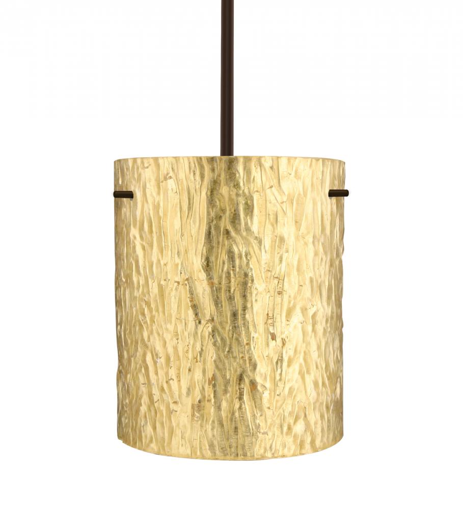 Besa Tamburo 8 Pendant Stone Gold Foil Bronze 1x11W LED