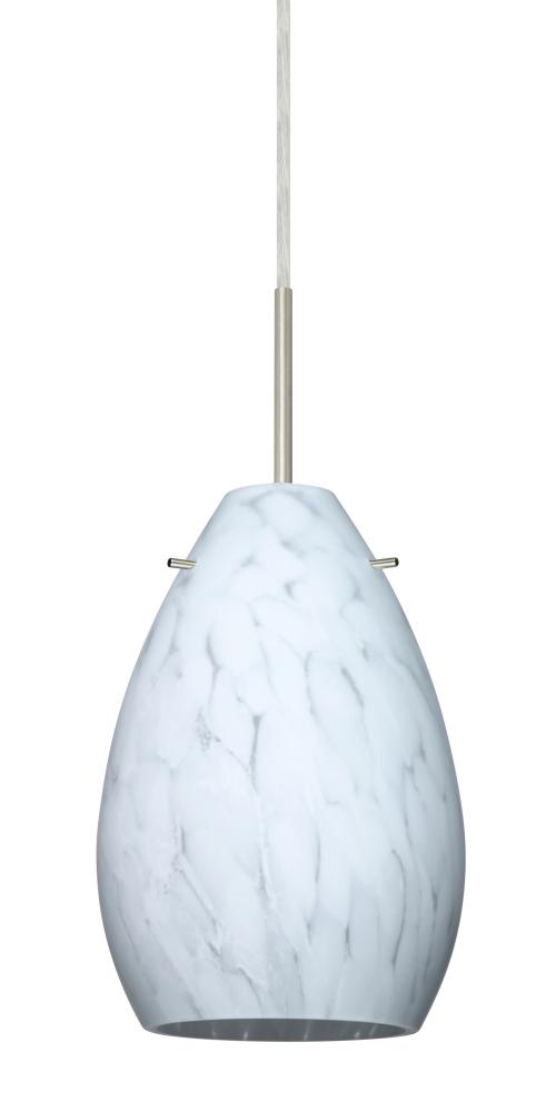 Besa Pendant for Multiport Canopy Pera 6 Satin Nickel Carrera 1x5W LED, 15Ft Cord