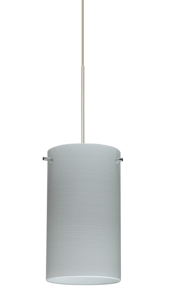 Besa Stilo 7 Pendant for Multiport Canopy Satin Nickel Chalk 1x50W Halogen, 277V, 0-10V Di