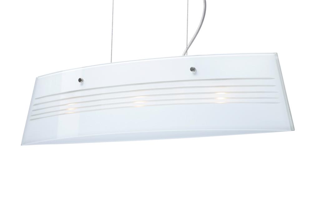Besa Pendant Silhouette 28 Polished Nickel Opal Cut 3x5W LED