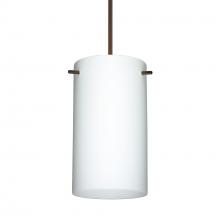 Besa Lighting RXP-440407-BR-277 - Besa Stilo 7 Pendant Bronze Opal Matte 1x50W Halogen, 277V