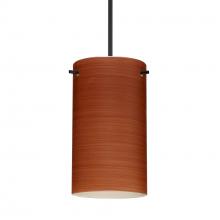 Besa Lighting X-4404CH-BK-277-DIM010 - Besa Stilo 7 Pendant for Multiport Canopy Black Cherry 1x50W Halogen, 277V, 0-10V Dimming