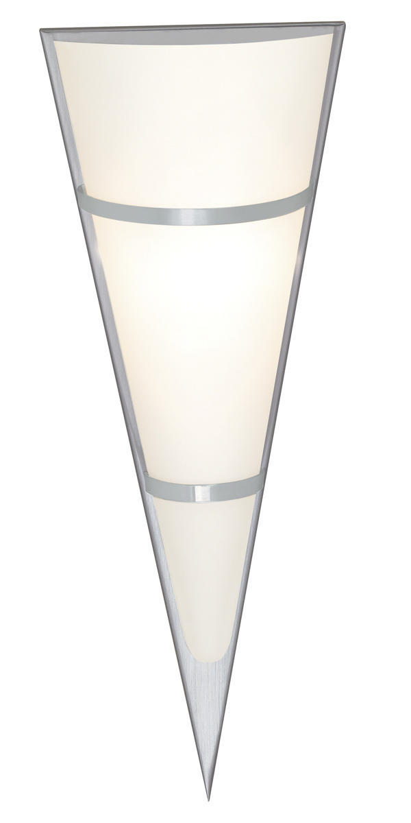 1x60W Wall Light w/ Matte Nickel Finish & Satin Glass