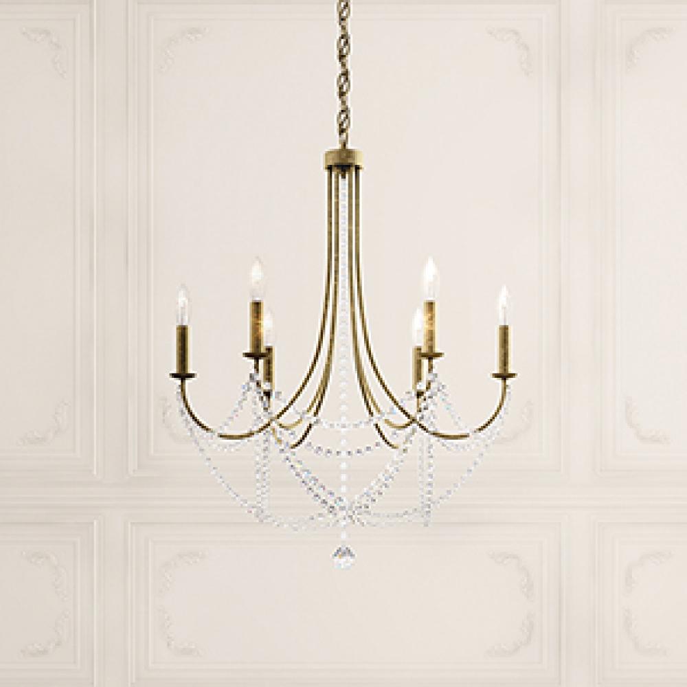 Verdana Light Chandelier In Black Matte With Clear Heritage Crystal : RJ1006N-51H | Lighting Emporium