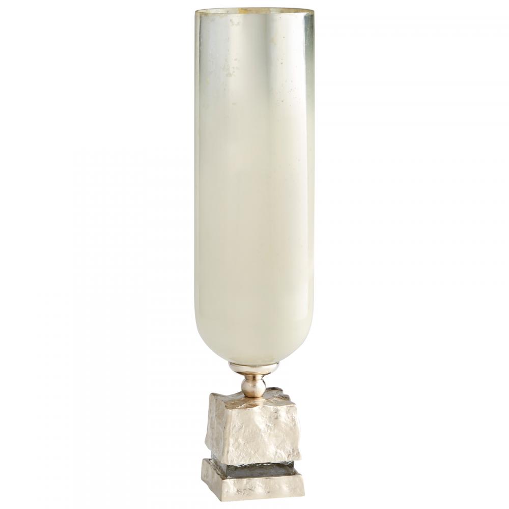 Isadora Vase Nickel And Snow White Glass - Large