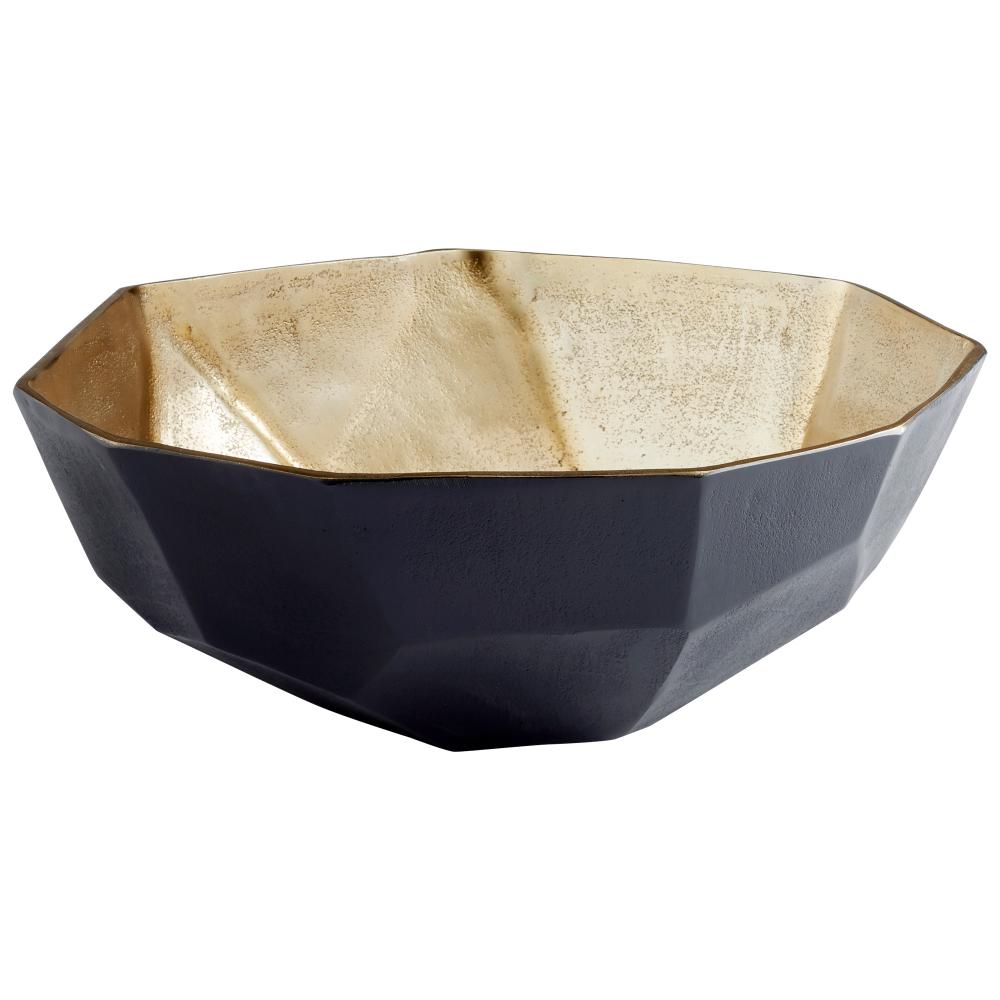 Radia Bowl Matte Black And Gold - Medium