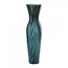Cyan Designs 02921 - Tall Peacock Feather Vase Multi Colored Blue