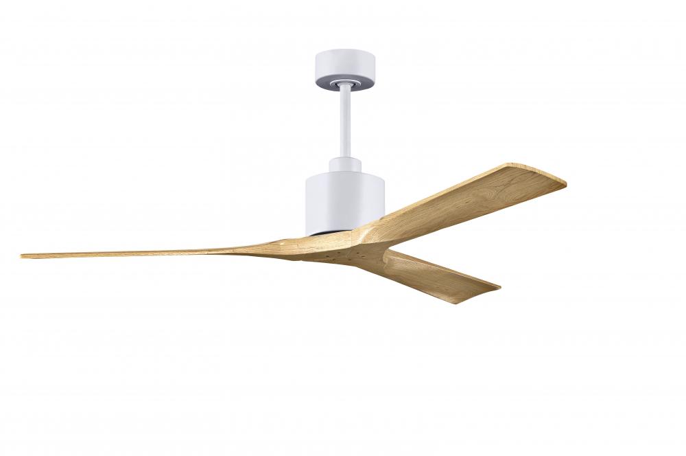 60" ceiling Fan Matte White - Light Maple Tone Blades : NK-MWH-LM-60 | Emporium