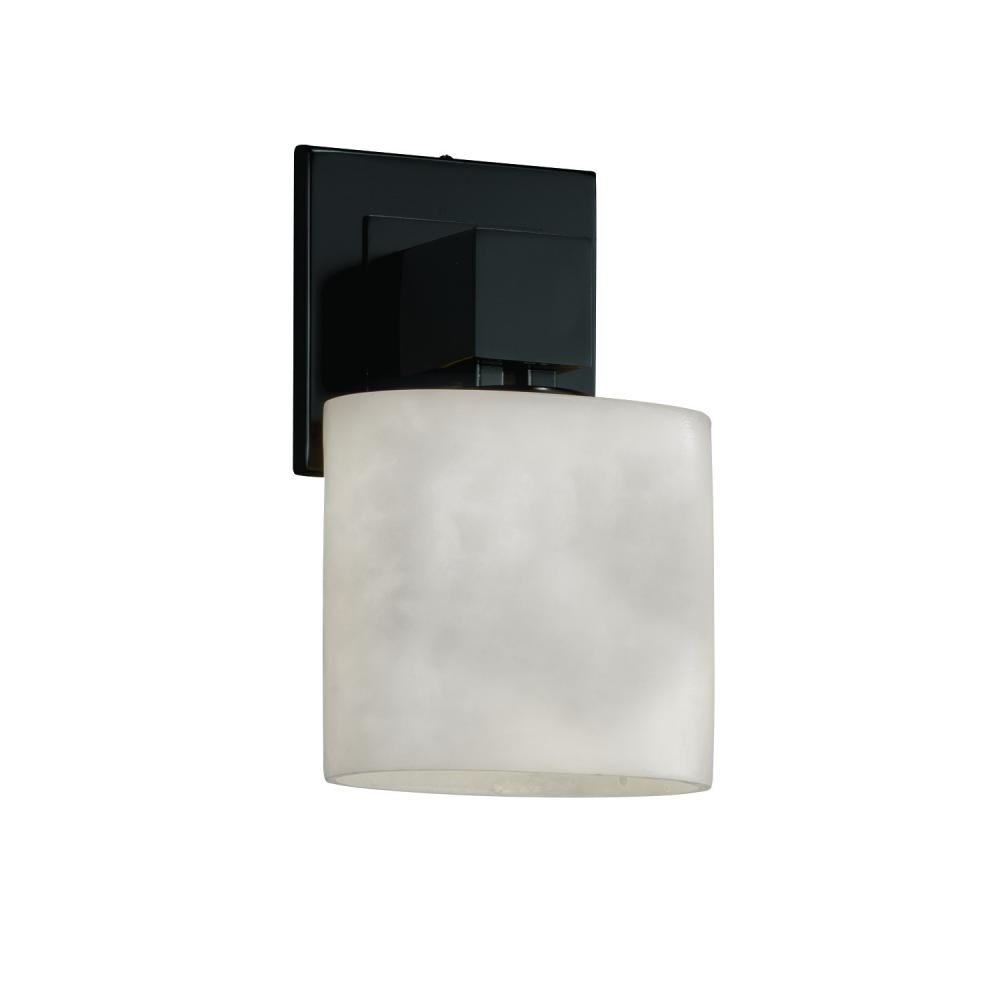 Dark Bronze No Arms Justice Design Group Lighting FSN-8707-55-MROR-DBRZ-LED1-700 Aero ADA 1 Rectangle Shade LED Light Wall Sconce 