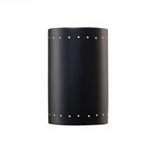 Justice Design Group CER-5290-CRB-LED1-1000 - Large ADA LED Cylinder w/ Perfs - Closed Top