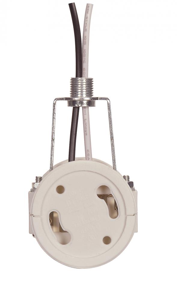 GU24 Twin Socket Cluster; With Hickey; 12" Wire; 1/2" Nipple; 2-3/4" Height; 660W; 250V