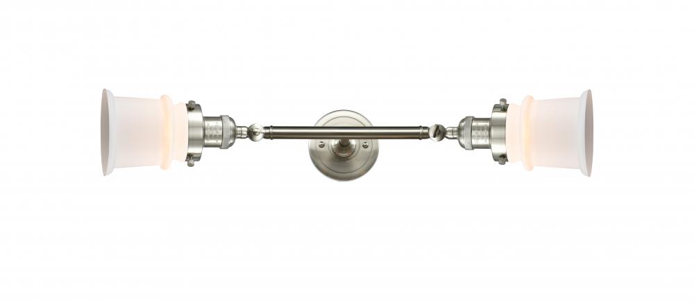 Canton - 2 Light - 6 inch - Brushed Satin Nickel - Adjustable Bath Vanity Light