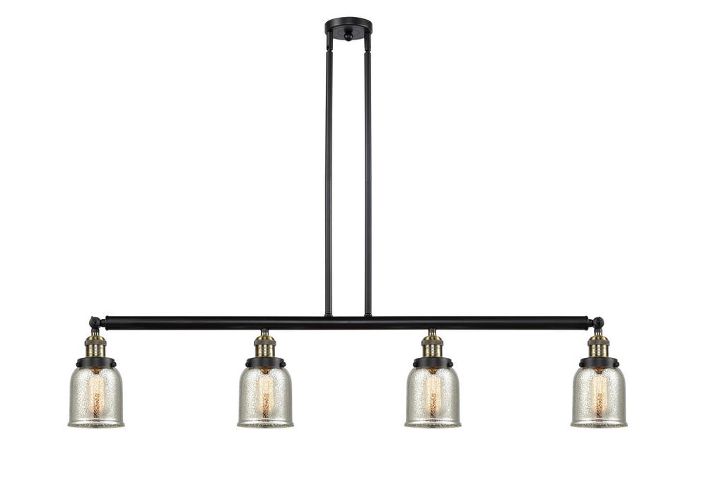 Bell - 4 Light - 50 inch - Black Antique Brass - Stem Hung - Adjustable Island Light