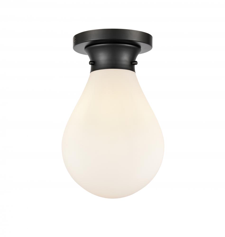 Genesis - 1 Light - 8 inch - Matte Black - Flush Mount