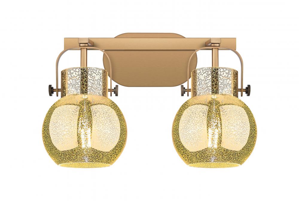 Pilaster II Sphere - 2 Light - 17 inch - Brushed Brass - Bath Vanity Light