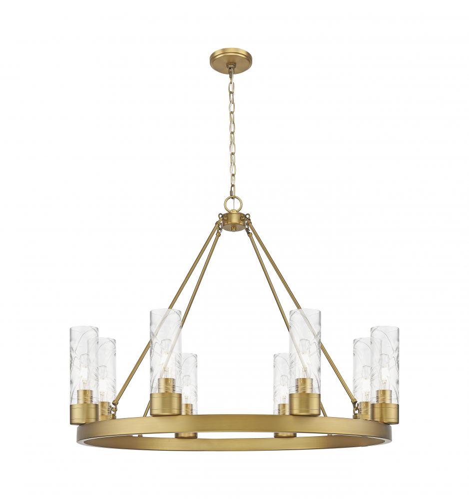 Boreas - 6 Light - 36 inch - Brushed Brass - Chandelier