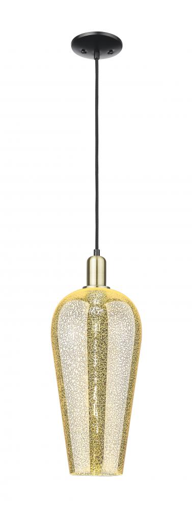 Chelsea - 1 Light - 6 inch - Black Antique Brass - Cord hung - Mini Pendant