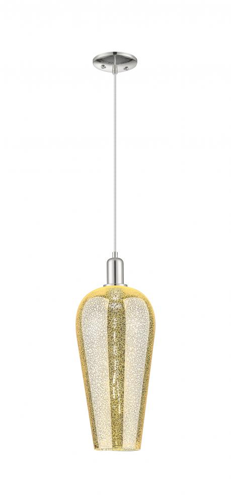 Chelsea - 1 Light - 6 inch - Polished Nickel - Cord hung - Mini Pendant