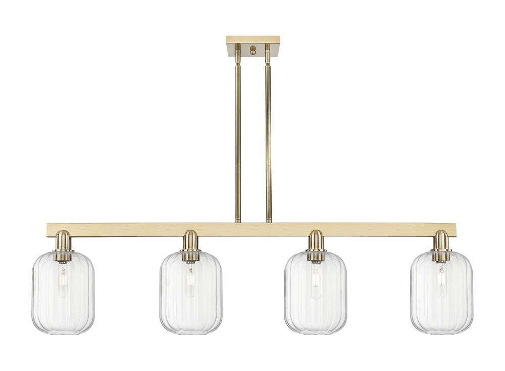 Preston Cylinder - 4 Light - 48 inch - Champagne Bronze - Cord hung - Island Light