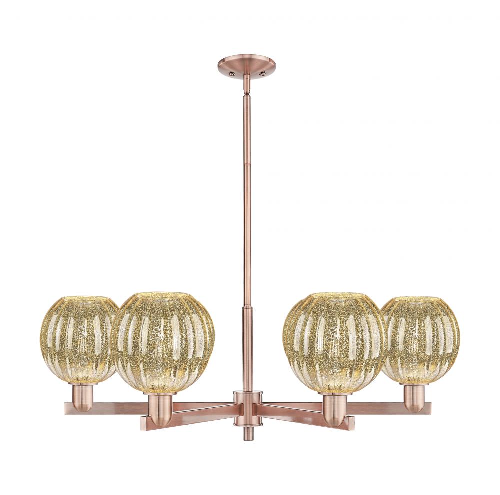 Preston Globe - 6 Light - 24 inch - Antique Copper - Chandelier