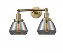 Innovations Lighting 208-BB-G173 - Fulton - 2 Light - 17 inch - Brushed Brass - Adjustable Bath Vanity Light