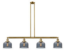 Innovations Lighting 214-BB-G73 - Bell - 4 Light - 53 inch - Brushed Brass - Stem Hung - Adjustable Island Light