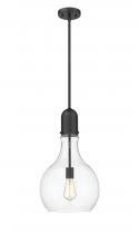 Innovations Lighting 492-1S-BK-G582-12 - Amherst - 1 Light - 12 inch - Matte Black - Cord hung - Mini Pendant