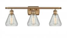 Innovations Lighting 516-3W-BB-G275-LED - Conesus - 3 Light - 26 inch - Brushed Brass - Bath Vanity Light