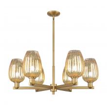 Innovations Lighting 716-6CR-BB-G457-6ME - Preston - 6 Light - 24 inch - Brushed Brass - Chandelier
