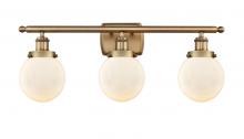 Innovations Lighting 916-3W-BB-G201-6-LED - Beacon - 3 Light - 26 inch - Brushed Brass - Bath Vanity Light