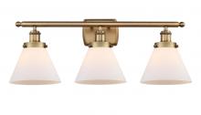 Innovations Lighting 916-3W-BB-G41-LED - Cone - 3 Light - 28 inch - Brushed Brass - Bath Vanity Light