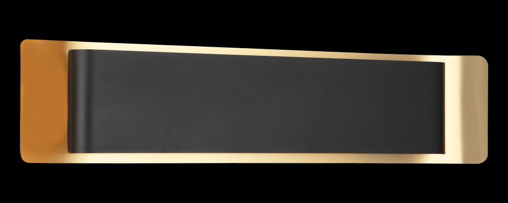 Kumilo Matte Black + Aged Gold Brass Wall Sconce