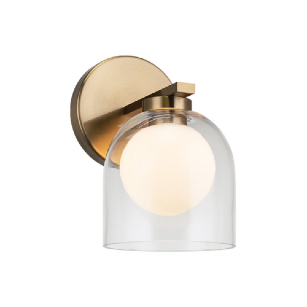 Derbishone Aged Gold Brass Wall Sconce