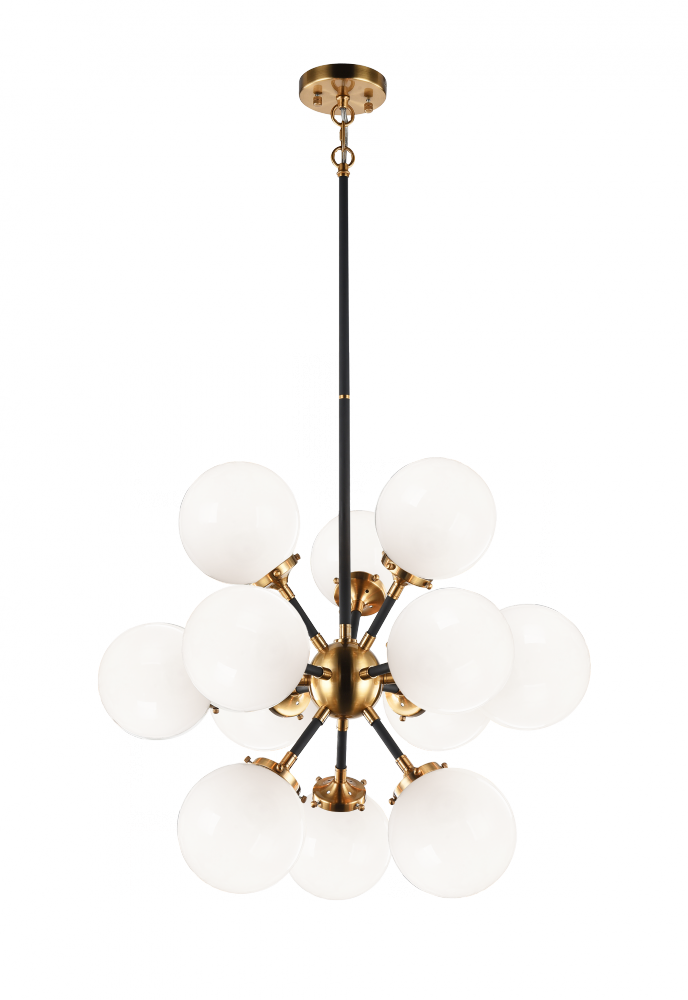Soleil Aged Gold Brass Chandelier