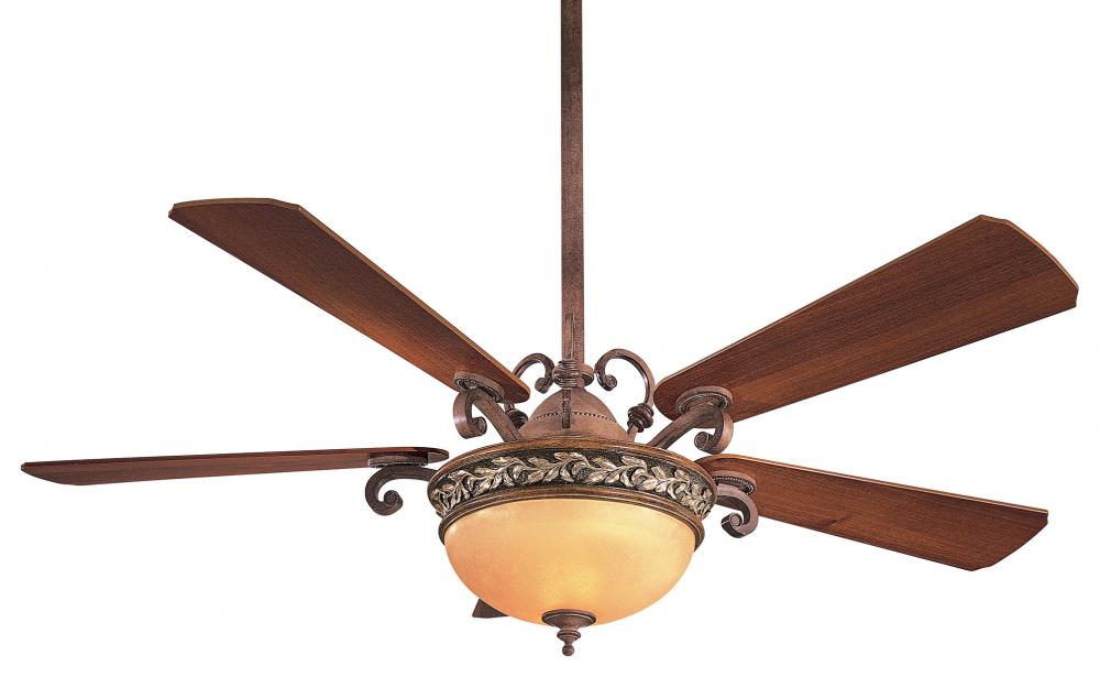 Two Light Florence Patina Ceiling Fan