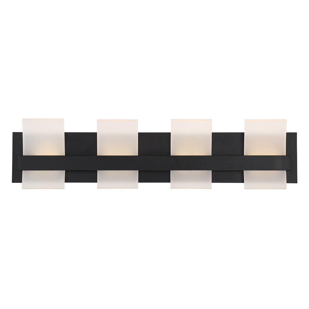 CAMBRIDGE,4LT LED BATHBAR, BLK