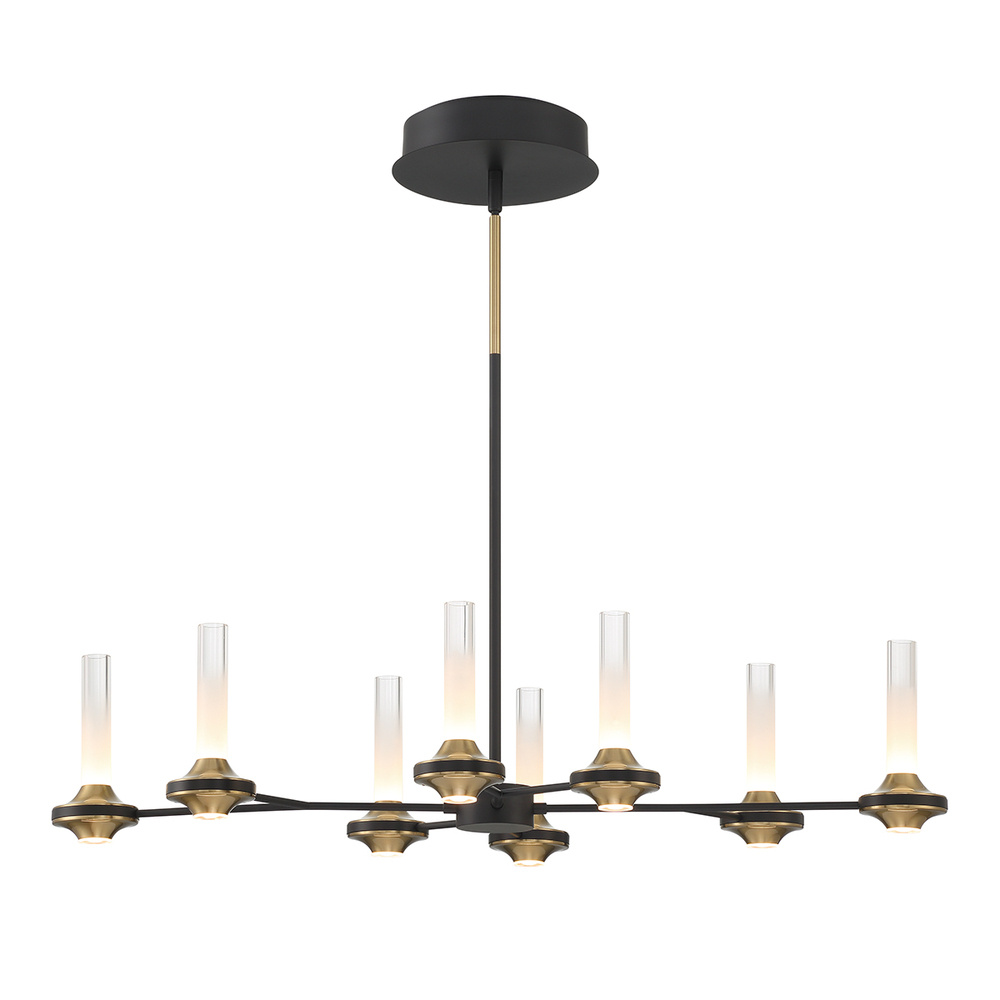 TORCIA, 8LT CHANDELIER, BLK