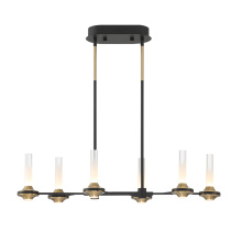 Eurofase 45713-019 - TORCIA, 6LT CHANDELIER L, BLK