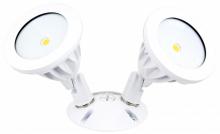 American Lighting ALV2-2H-WH - Double Head COB Flood Light, 15.9 Watts, White Finish