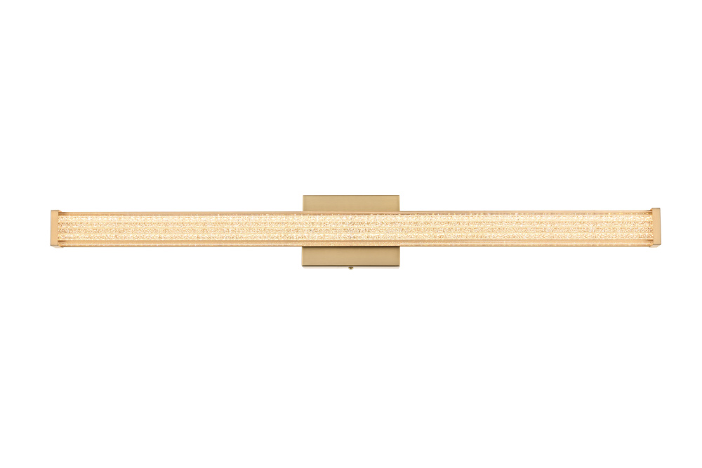 Wall Sconce L36" E4.5" H4.3" LED 24W 3CCT Satin Gold