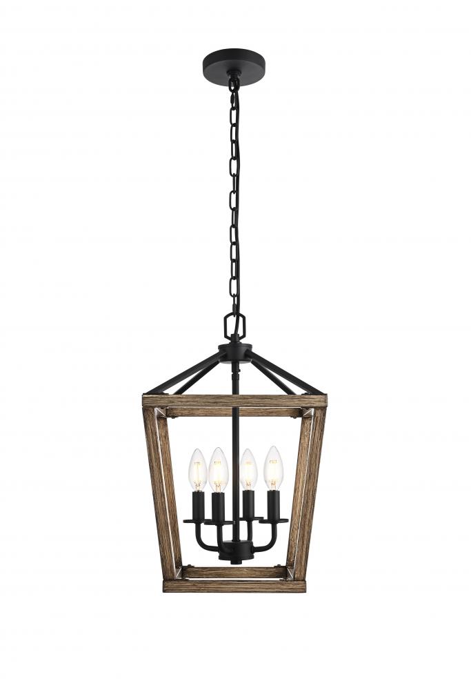 Patio/Indoor Hanging W11.8"D11.8"H18.8" Brown and Black