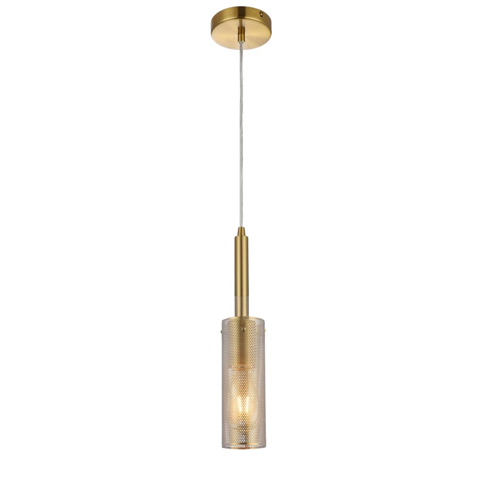 1 Light Pendant in Aged Brass